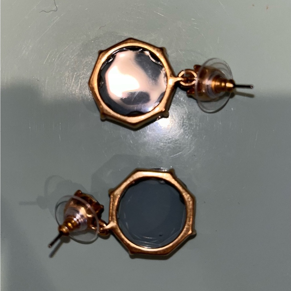 J. Crew Rose Gold and Lavender Crystal Drop Earrings - Picture 5 of 5